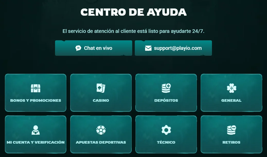 Playio Casino Atención al Cliente